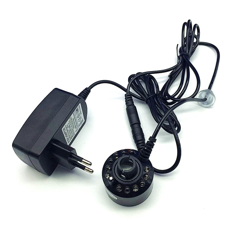 Terrarium Fogger Ultrasonic - AC100-240V Ultrasonik buğu yapıcı 12 LED