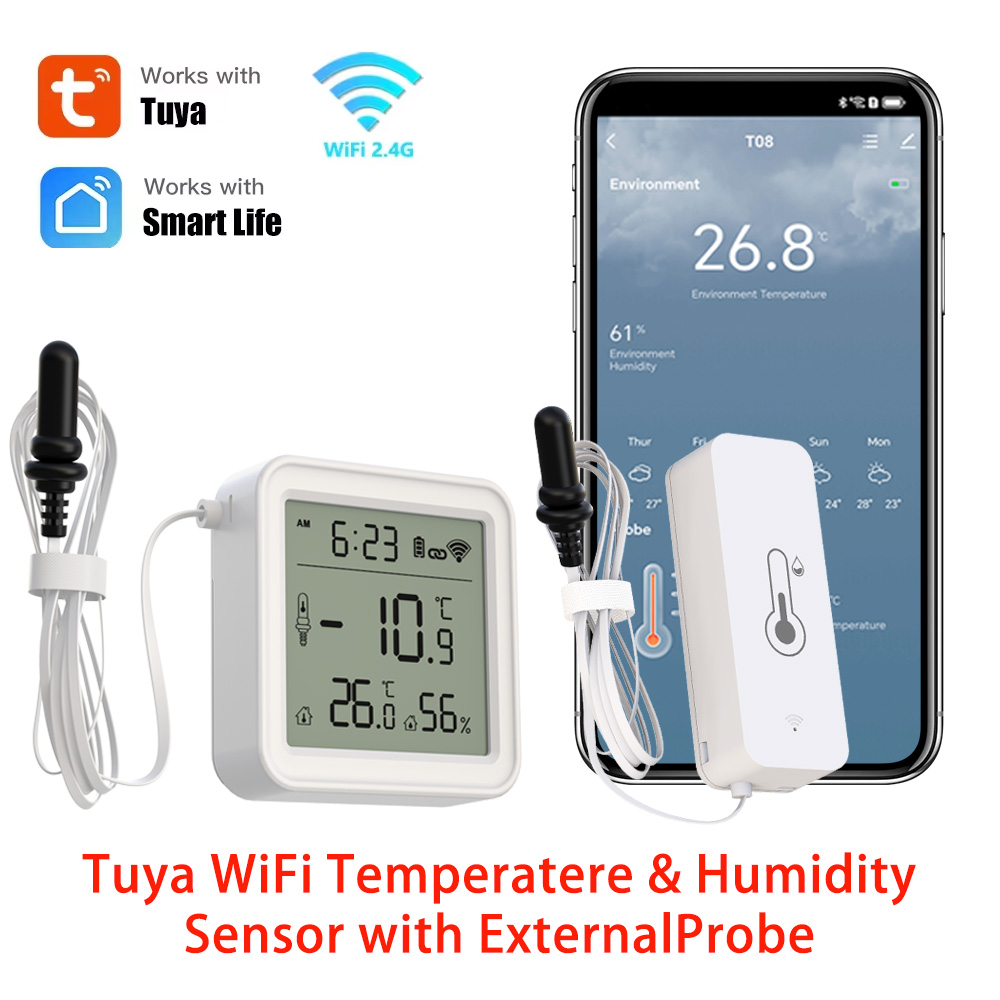 Digital Hygrometer Probe - Uzaktan İzleme için Harici Problu Higrometreli